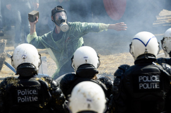 Reportage de terrain lors de manifestations en Belgique